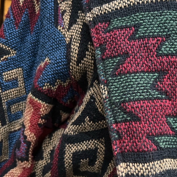 Unique Handmade Aztec Print Colorful Boho Jacket - Picture 7 of 11